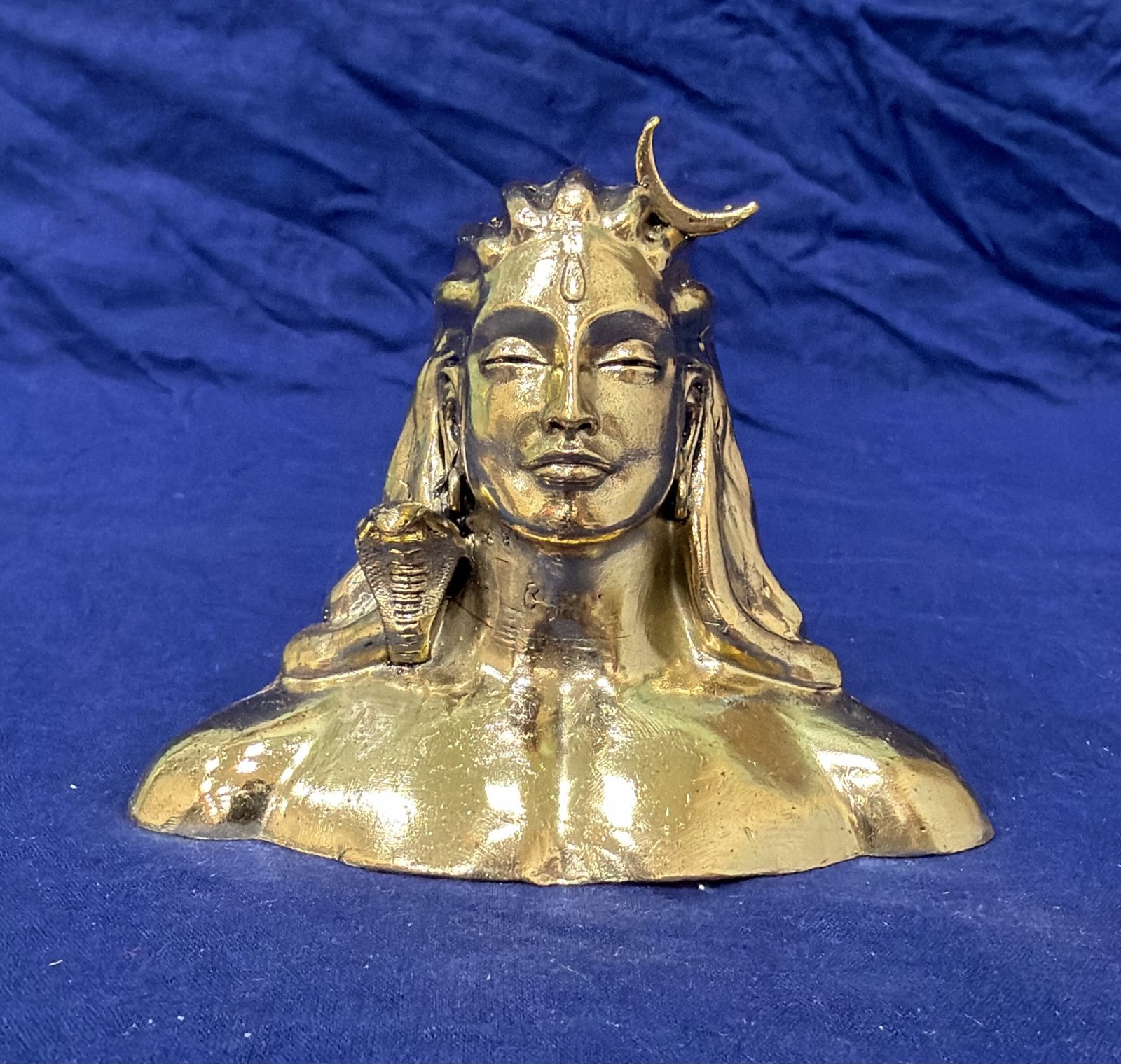 Adiyogi Shiva Bust - Brass (Style 24)