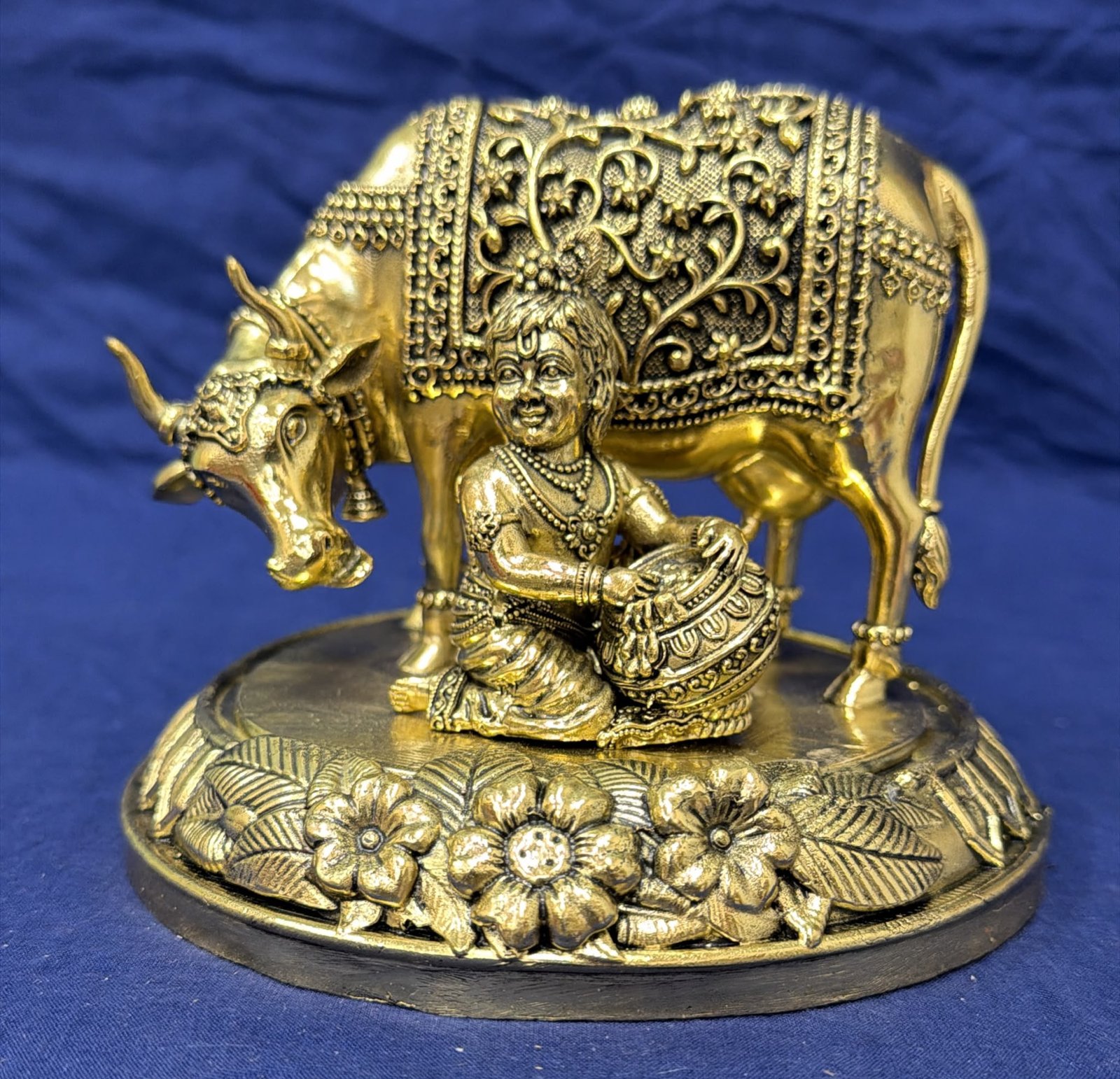 Baby Krishna Idol - Brass (Style 7)