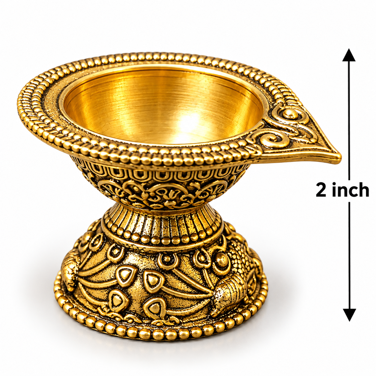 Antique Brass Diya - 2 Inch