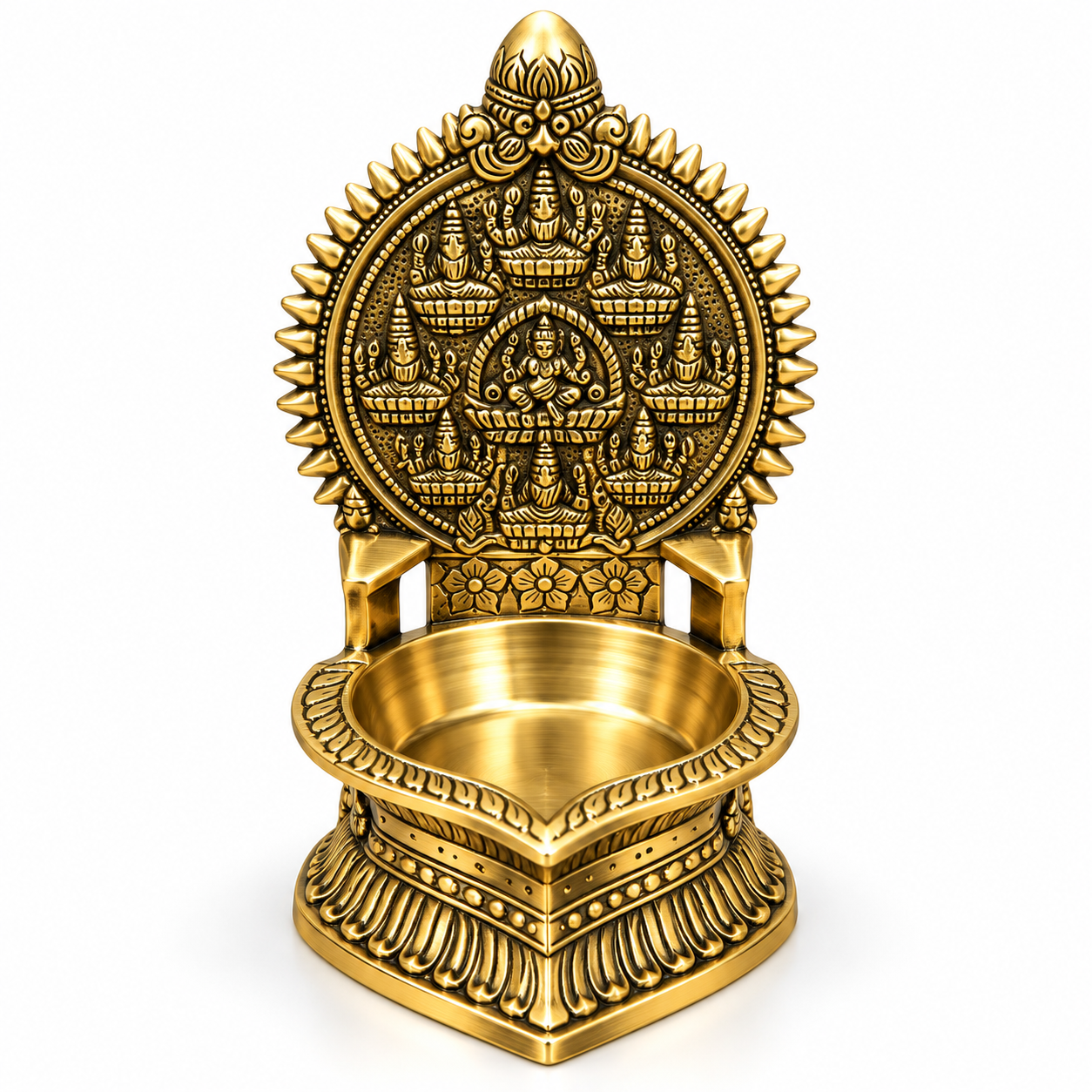 Ornate Brass Hindu Diya Stand