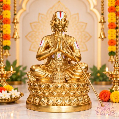 Golden Saint Shrine with Marigold Altar