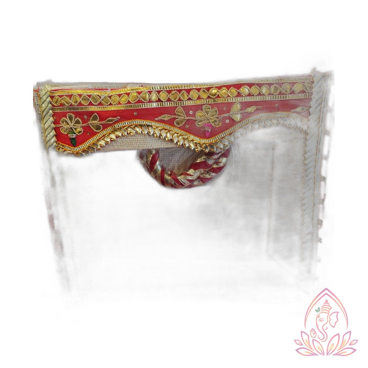 Embroidered Silk Toran Door Hanging with Mirror Work