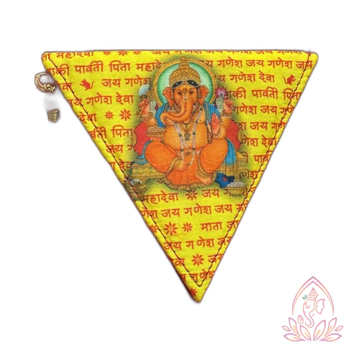 Sacred Lord Ganesha Dhwaja Pooja Flag with Mantras