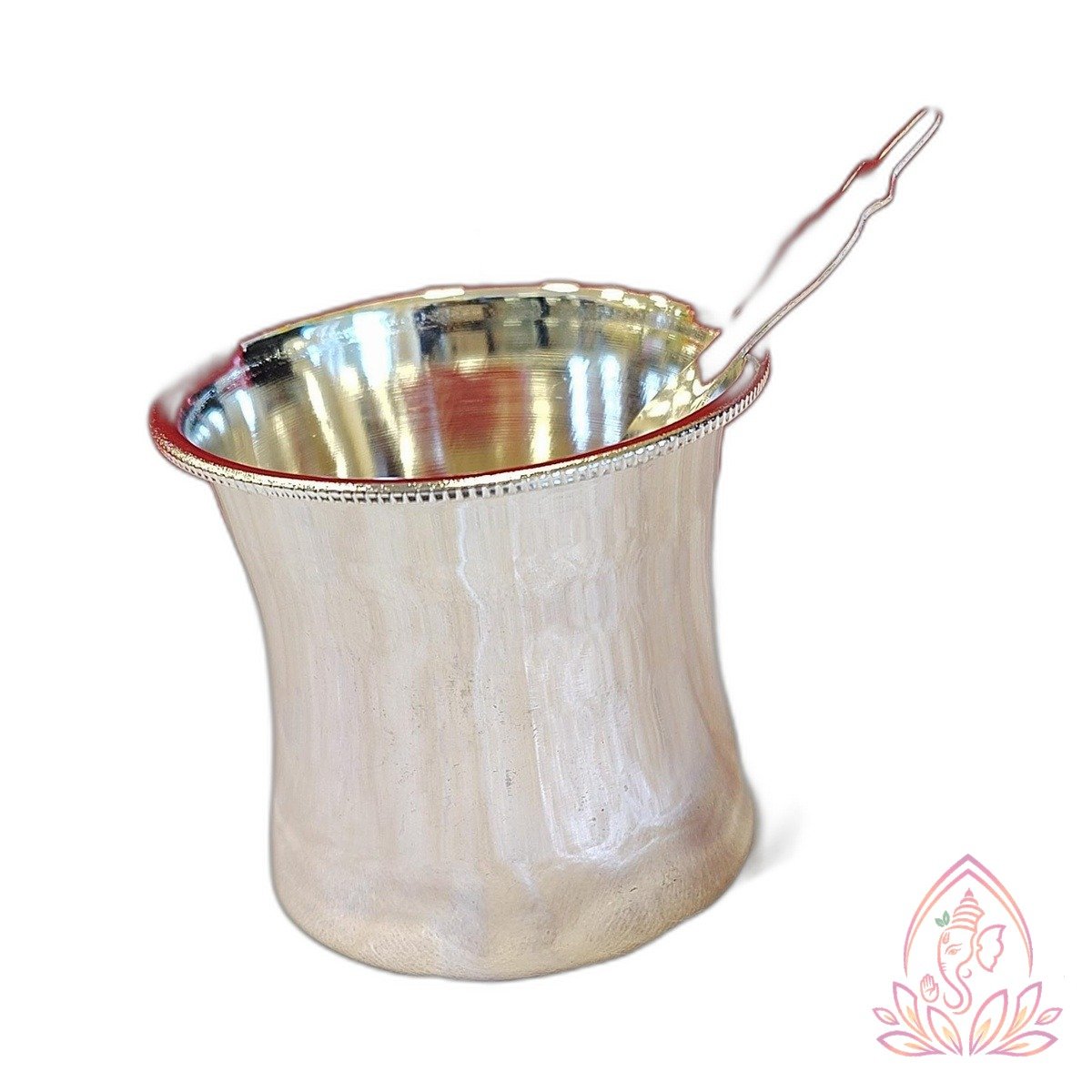 Silver Plated Brass Dhoop Dani Incense Burner with Handle