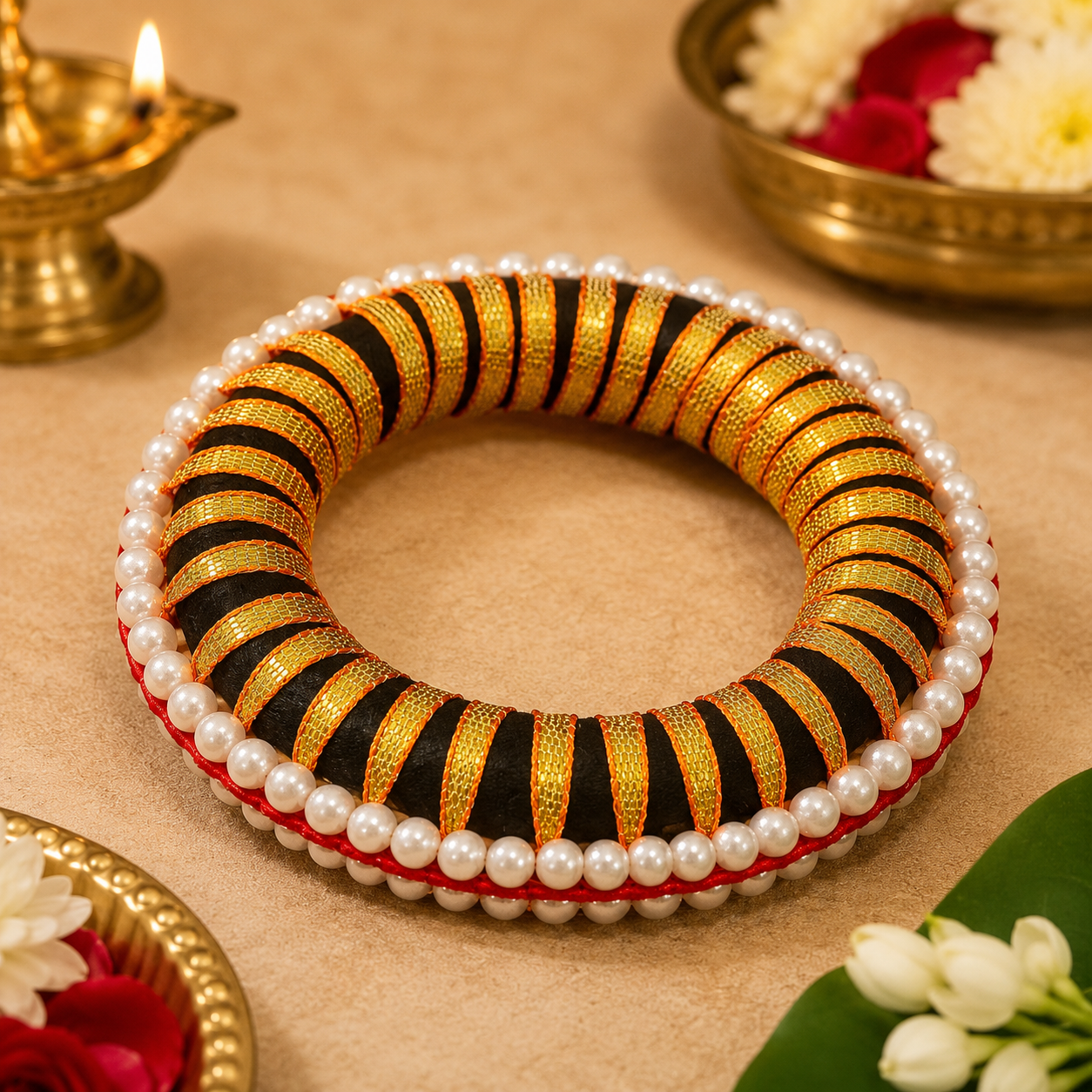 Classical Dance Hair Bun Ring for Bharatanatyam & Kuchipudi