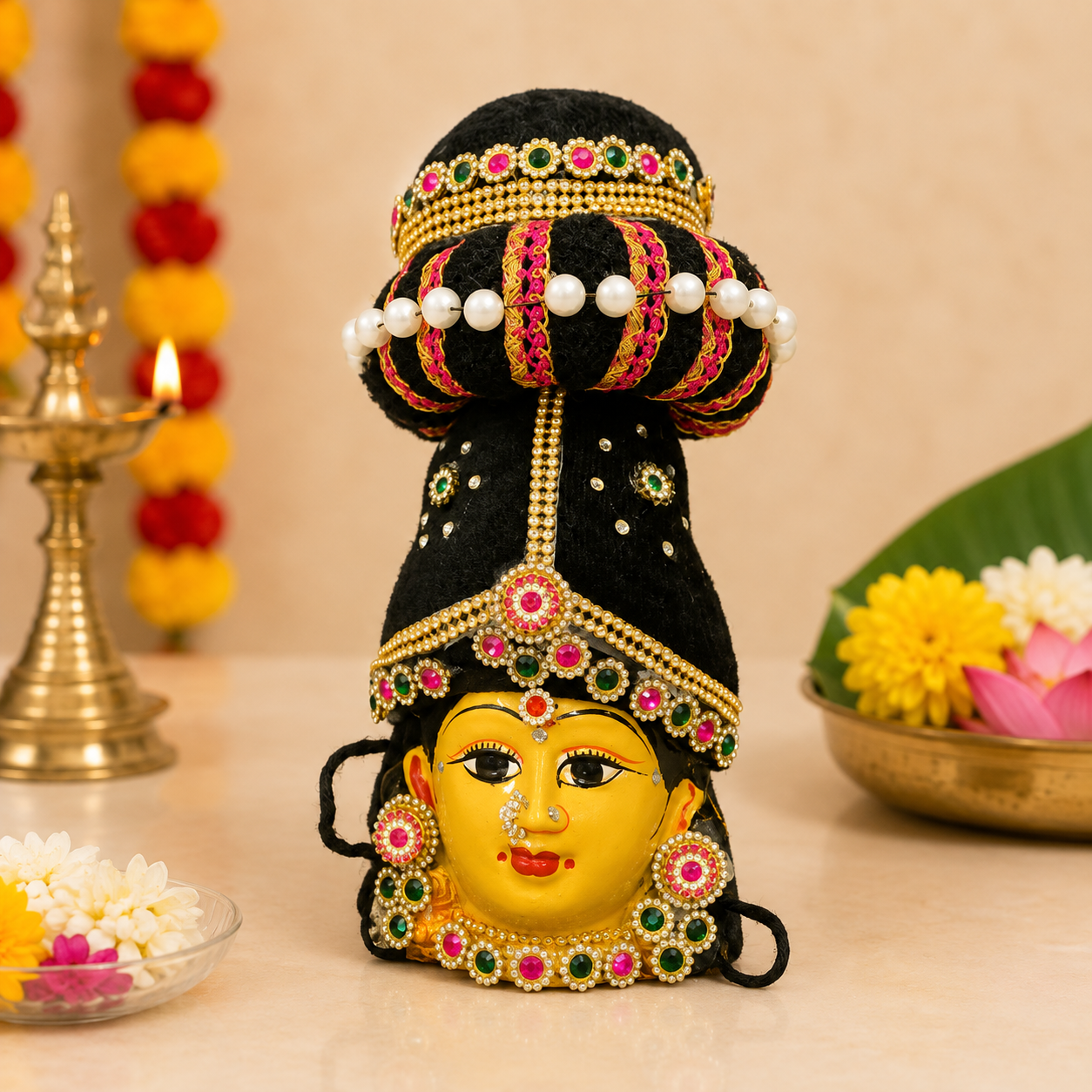 Ammavari Face - Matha Face - Varalakshmi Face (Style 57)