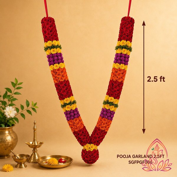 POOJA GARLAND 2.5" FT  2.5" FT — 2.5 ft