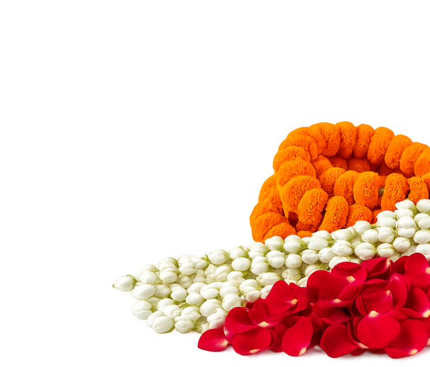 Fresh pooja and temple flowers